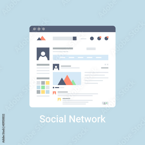 Social Network Wireframe