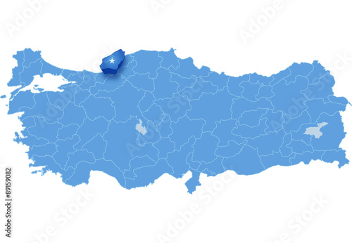 Map of Turkey, Zonguldak