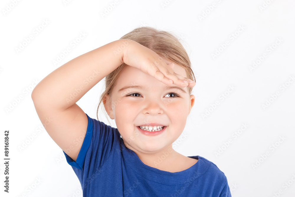 Cute girl showing emotions Cute girl showing emotions