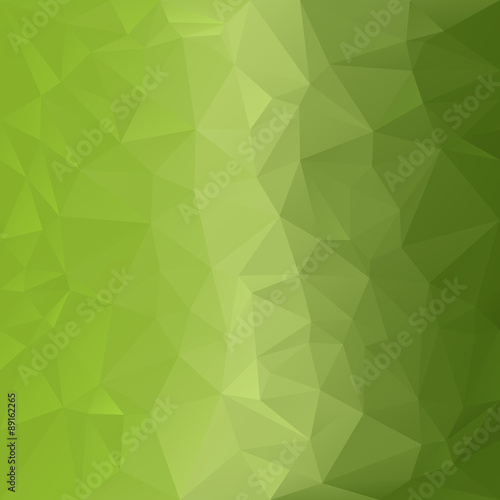 vector polygonal background in light green colors - greenery