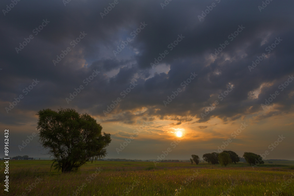 Sunset and clouds