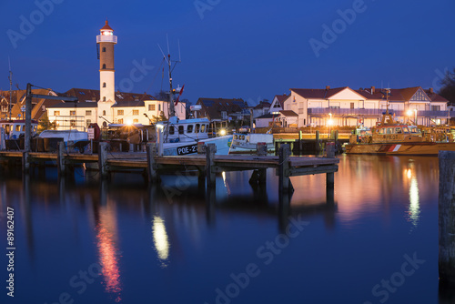 Leuchtturm und Hafen von Timmendorf, Insel Poel, Ostsee, Mecklenburg-Vorpommern, Deutschland photo