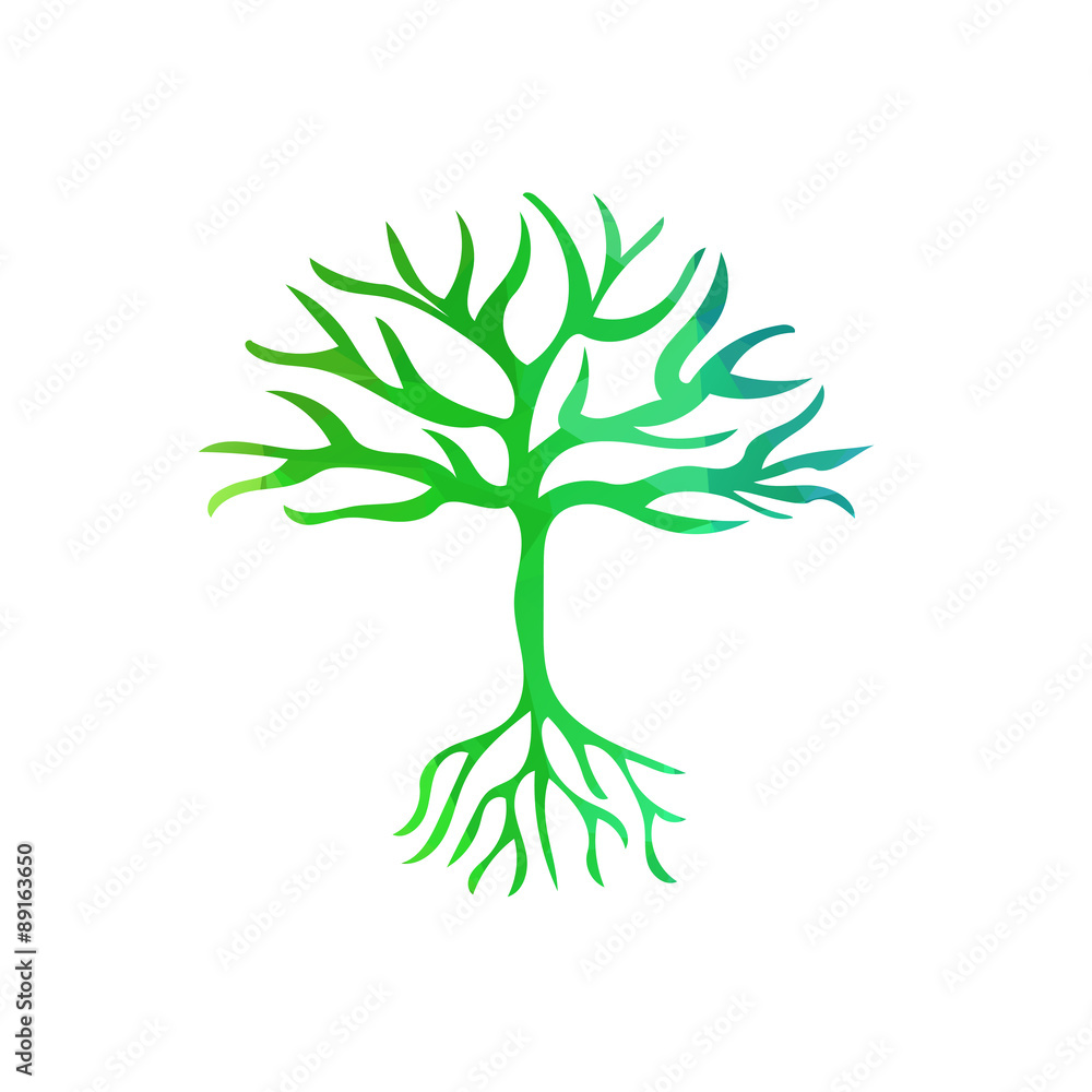Obraz premium abstract tree polygonal