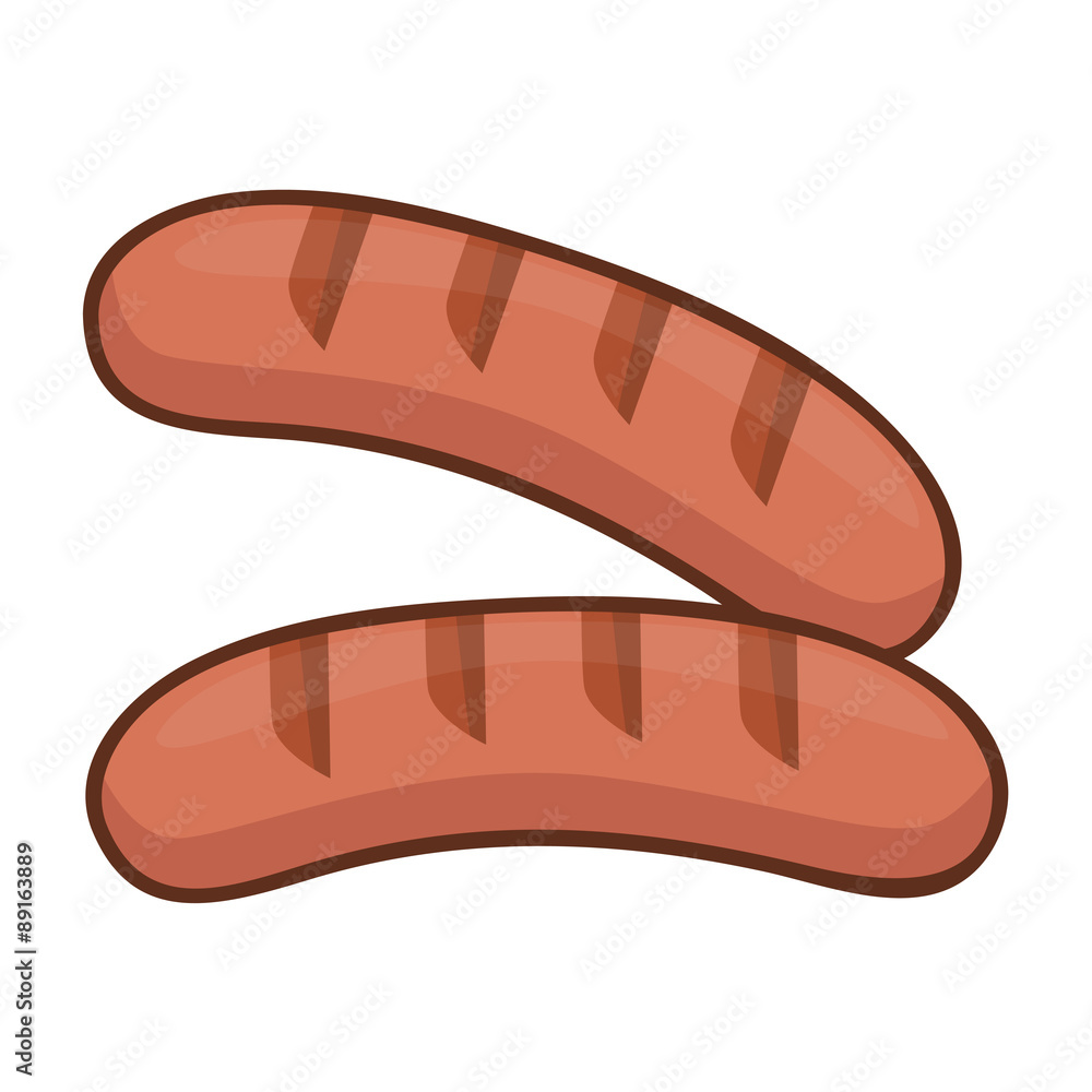 sausage isolated illustration sausage isolated illustration