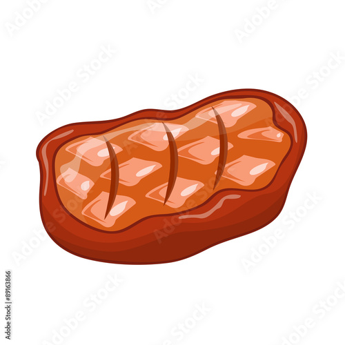 meat steak isolated illustration