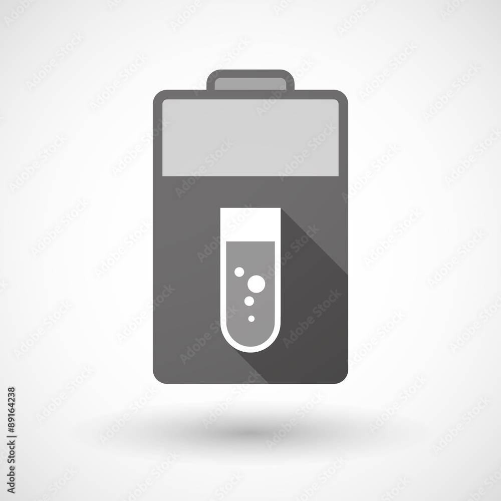 Isolated battery icon with a chemical test tube Isolated battery icon with a chemical test tube