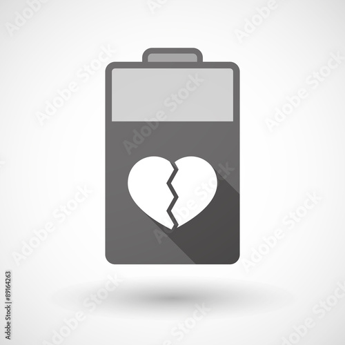 Free Download Isolated battery icon with a broken heart - GFXLoad