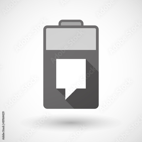 Isolated battery icon with a tooltip