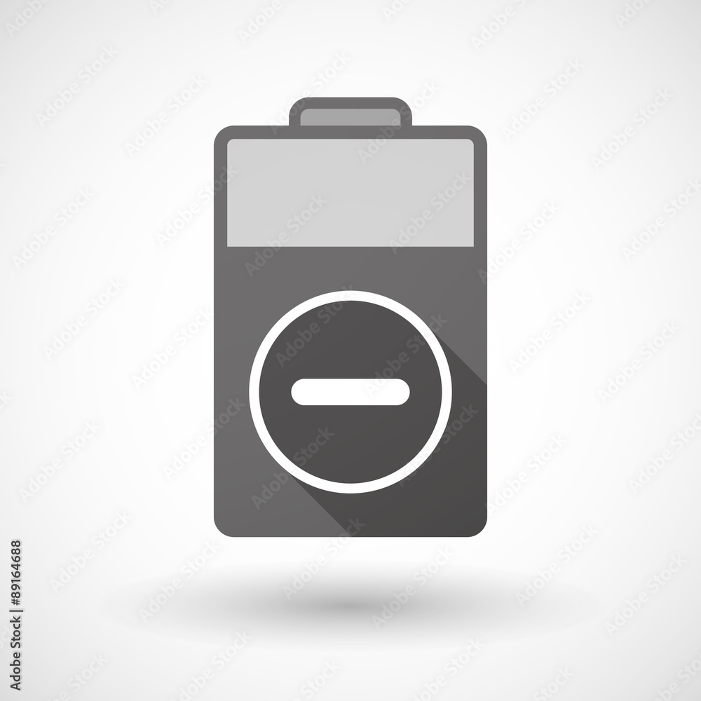 Isolated battery icon with a subtraction sign Isolated battery icon with a subtraction sign