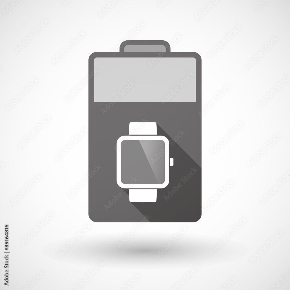 Isolated battery icon with a smart watch Isolated battery icon with a smart watch