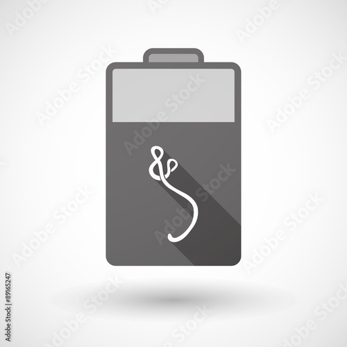 Isolated battery icon with  an ebola sign