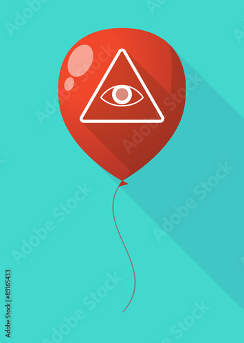 Long shadow balloon with an all seeing eye