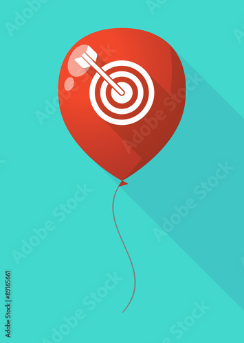 Long shadow balloon with a dart board