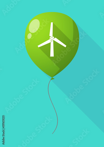 Long shadow balloon with a wind generator