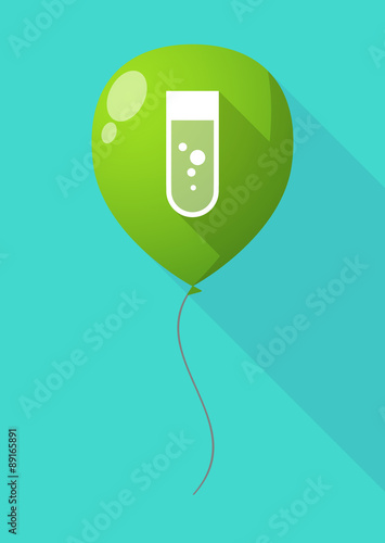 Long shadow balloon with a chemical test tube