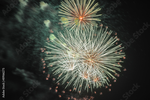 Obraz na płótnie Pyromagic Szczecin 2015 - Fireworks w salonie