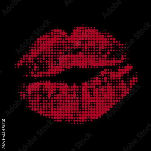 halftone lips