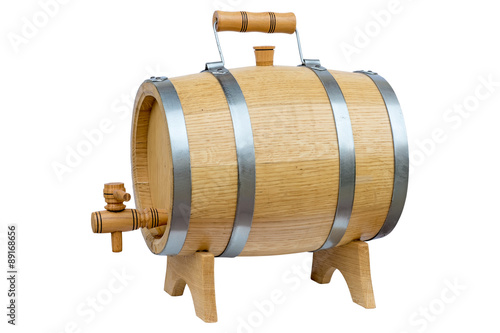 Wooden barrel for wine.