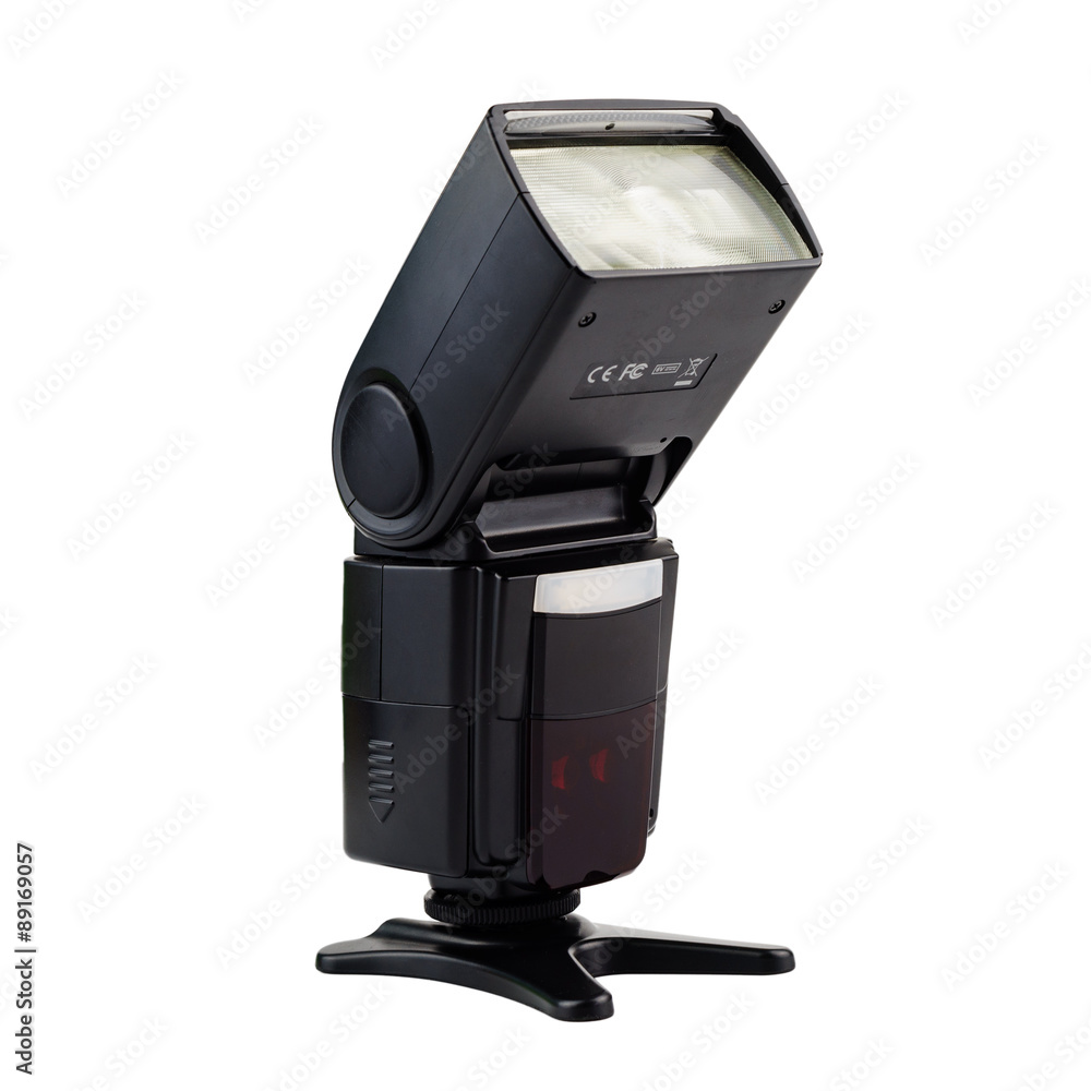 Camera flash speed light isolated on white background Camera flash speed light isolated on white background