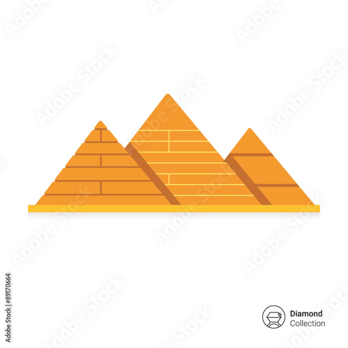Giza pyramids icon
