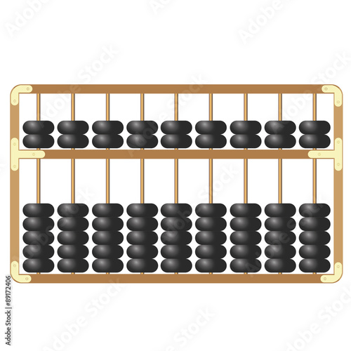 Traditional wooden abacus isolated on white background vector
