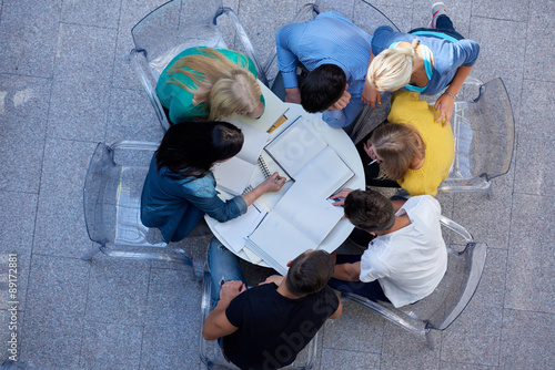 group of students top view