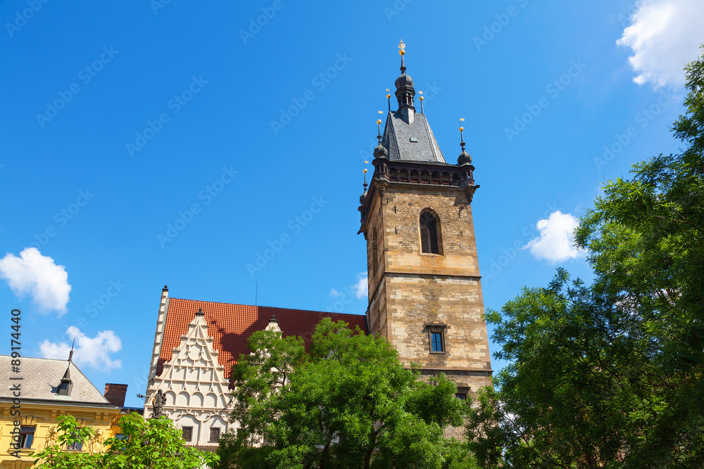 Obraz premium New Town Hall Charles Square Prague