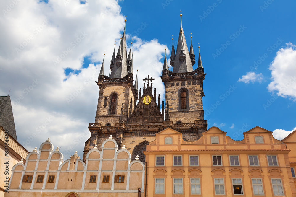 Fototapeta premium Tyn Church in Old Town Square Prague