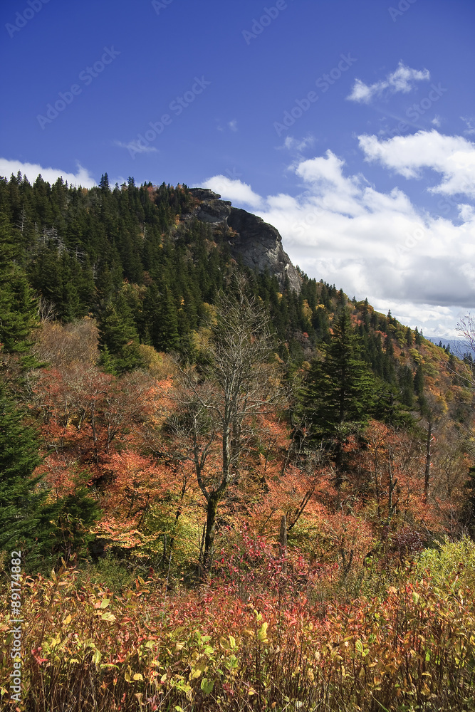 Fototapeta premium Devil's Courthouse in North Carolina during the Fall