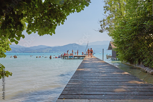 Bathing time at lake Attersee