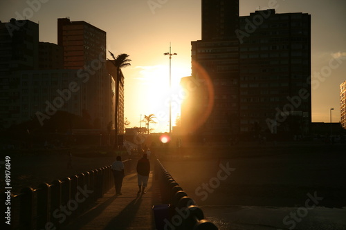 Boardwalk Durban South Africa: Shot of Boardwalk in Durban at sunset. Picture taken March 2013.