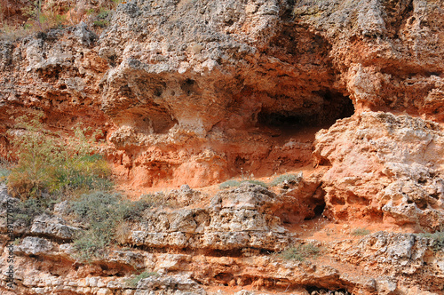 Closeup Caved Rock