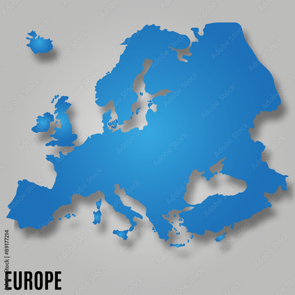 Naklejka premium EUROPE MAP VECTOR