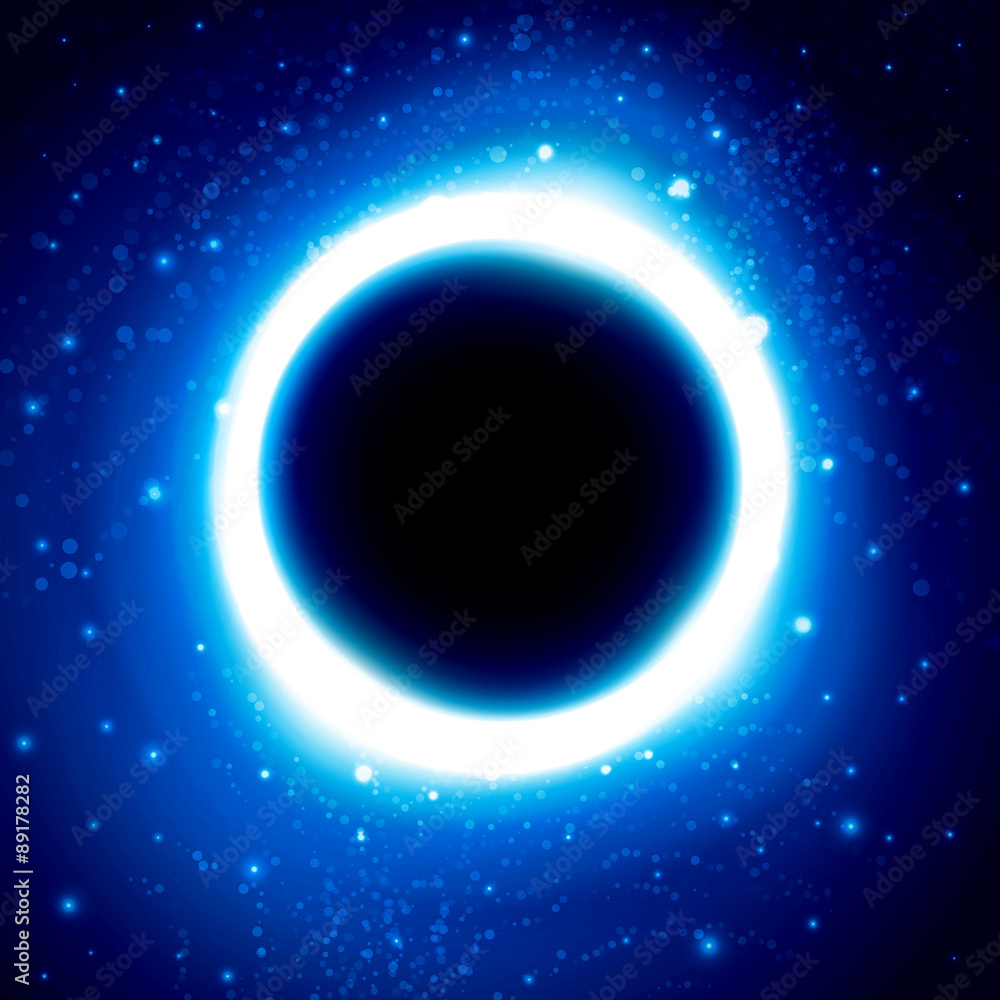 Fototapeta Czarna dziura w przestrzeni kosmicznej. Odległa galaktyka