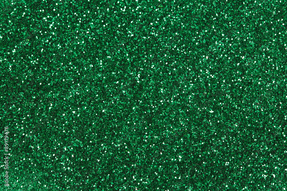 Abstract green glitter background.