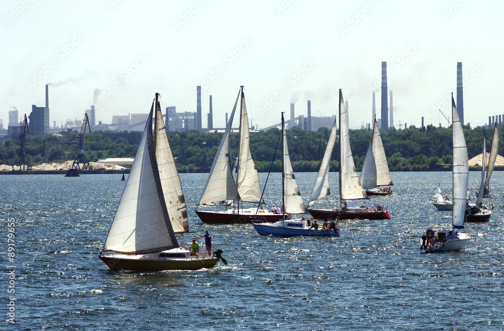 Sails of sailboats