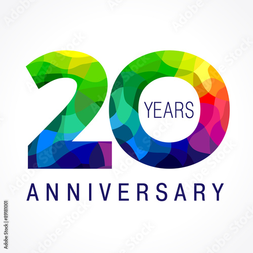 20 anniversary color logo