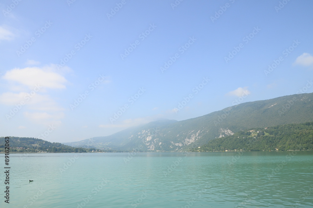 Landscape Aiguebelette lake, France