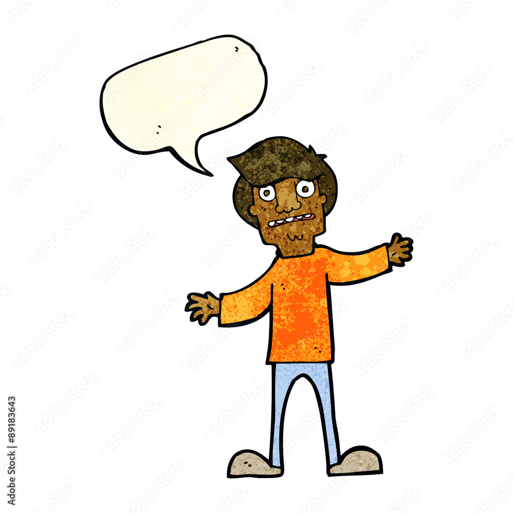 cartoon surprised man with speech bubble cartoon surprised man with speech bubble