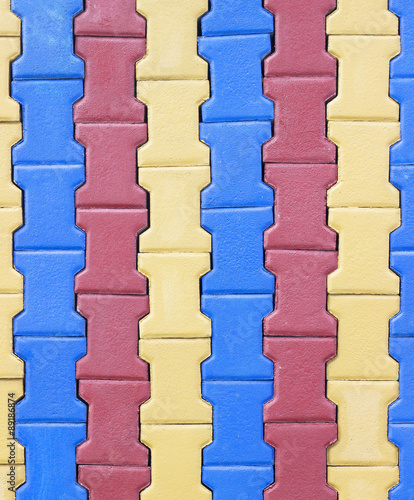 Fotografi colorful of Paving blocks background