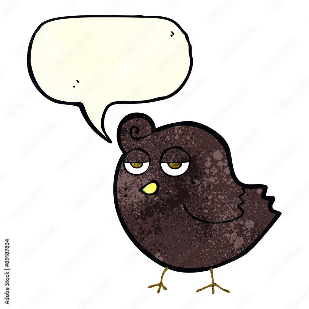 cartoon bird with speech bubble cartoon bird with speech bubble