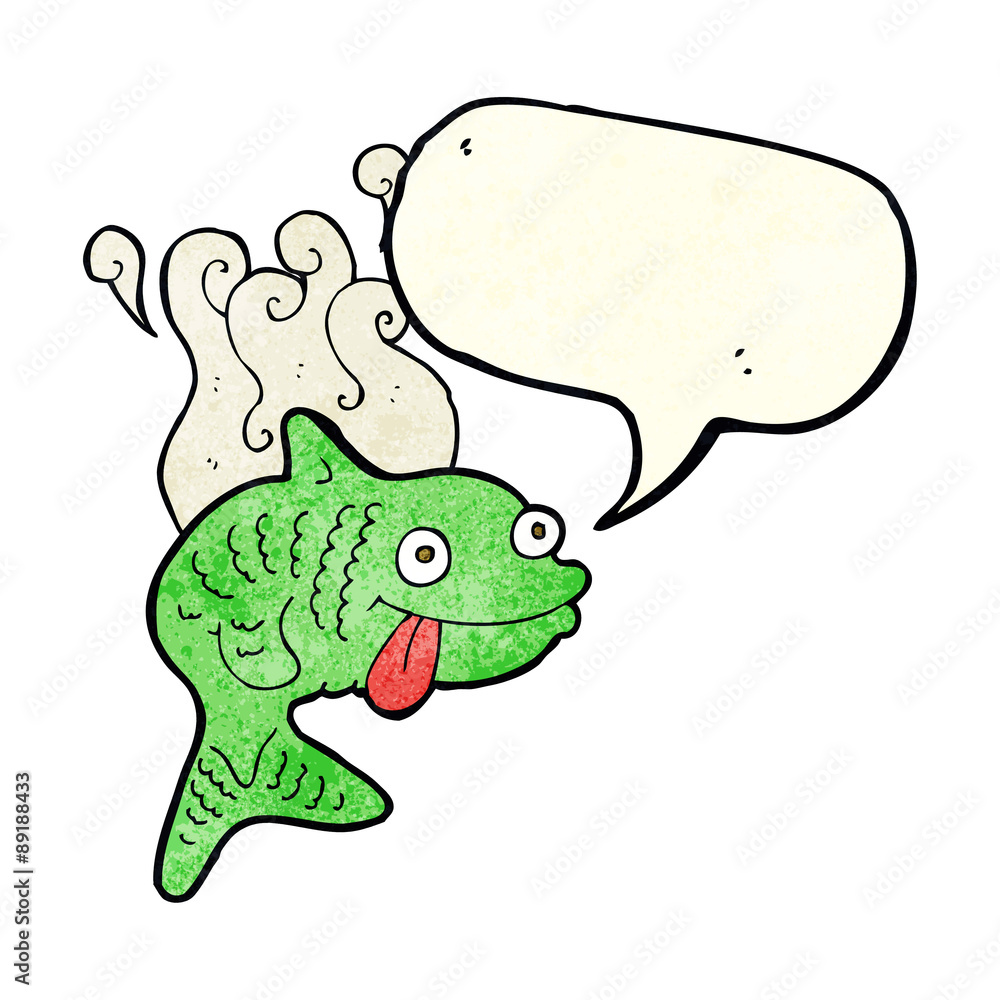 cartoon smelly fish with speech bubble cartoon smelly fish with speech bubble