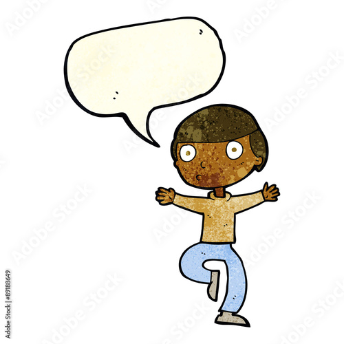 cartoon startled man with speech bubble