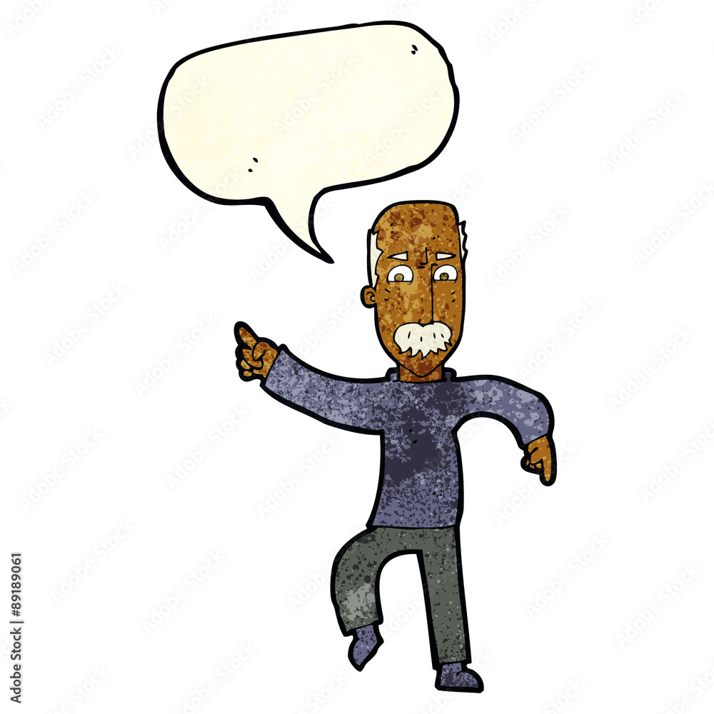 cartoon angry old man with speech bubble cartoon angry old man with speech bubble
