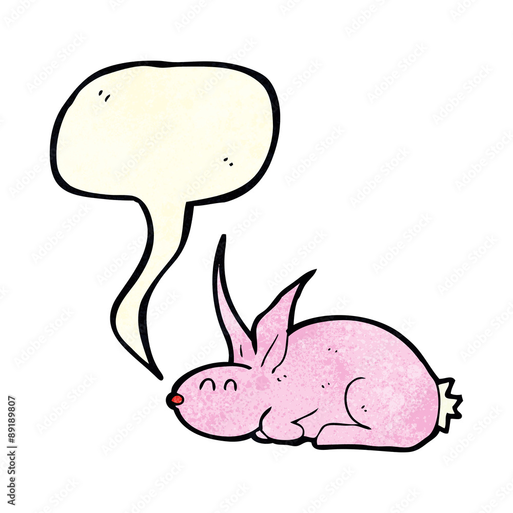 cartoon rabbit with speech bubble cartoon rabbit with speech bubble