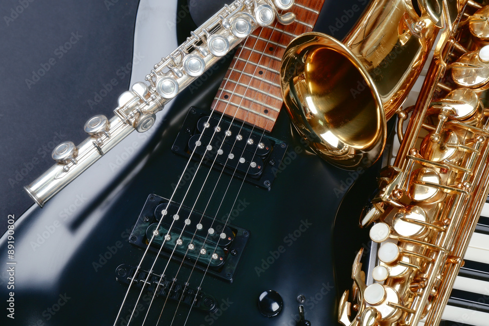 Fototapeta premium Musical instruments, closeup