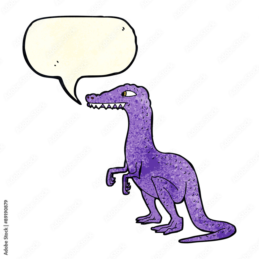 cartoon dinosaur with speech bubble cartoon dinosaur with speech bubble