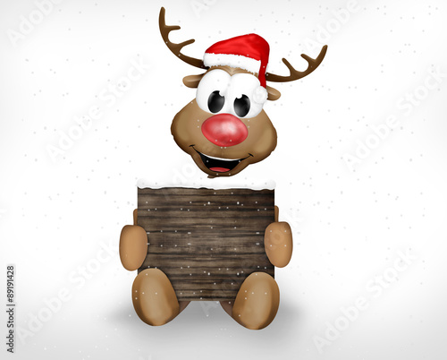 Christmas Reindeer holding ...