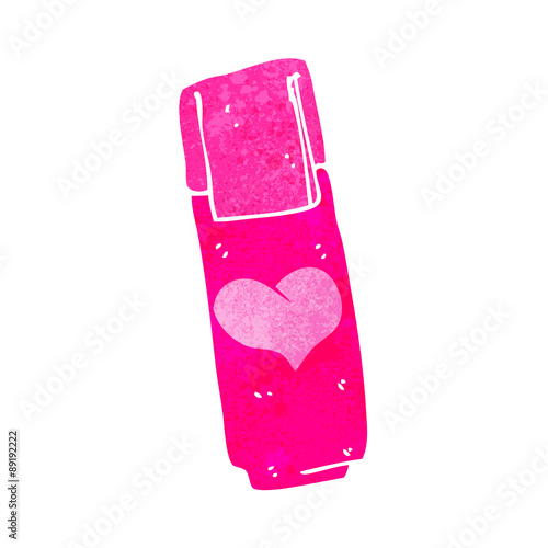 cartoon pink felt tip pen