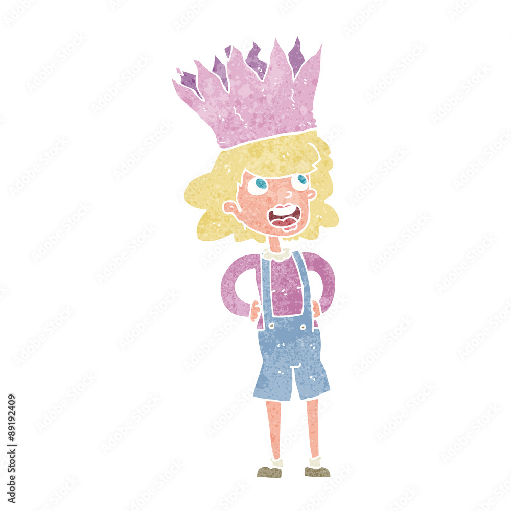 cartoon person wearing crown cartoon person wearing crown